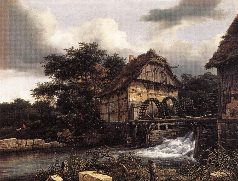 Two Water Mills an Open Sluice